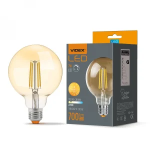 Лампа VIDEX Filament G95FAD 7W E27 2200K дімерна бронза (VL-G95FAD-07272)