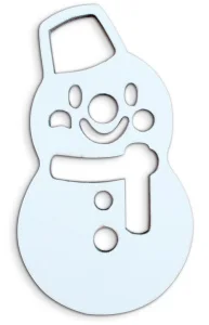 Іграшка на ялинку Mazhura з ХДФ Сніговик 13x7,5см (mz708538)