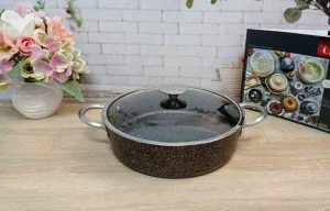 Сотейник O.M.S. 26x7см 3,1л з кришкою (OMS 3316-26-3,1л-Black)