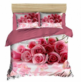 Фото комплект постельного белья lighthouse ranforce+3d rosy bouquet 200x220см евро (164oz_2,0)