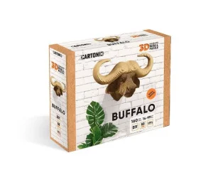 Фото картонный настенный конструктор cartonic 3d puzzle buffalo (cwbuff)