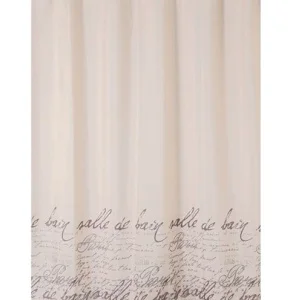 Фото шторка для ванной bisk stamp polyester бежевая 180х200см (06879)
