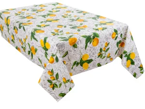 Скатертина водовідштовхувальна Lefard Limones ceramica gris 140х180см (715-320)