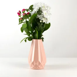 Фото ваза декоративная mvm dh-flowers-07 95х55х205мм розовая (dh-flowers-07 pink)