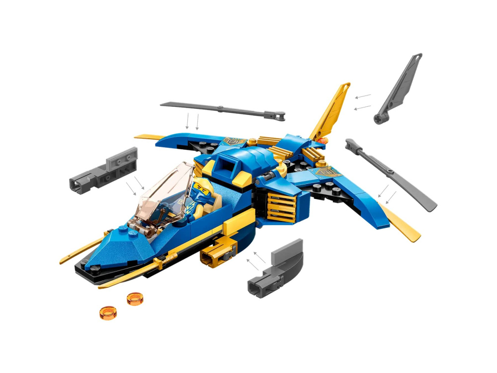 Конструктор Lego Ninjago Реактивный самолет Джея EVO 146 деталей (71784)