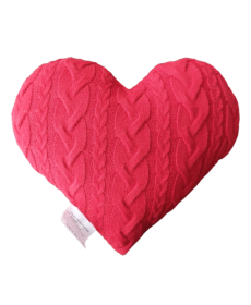 Фото подушка декоративная прованс сердце вязаное красное 33х33см (028324)