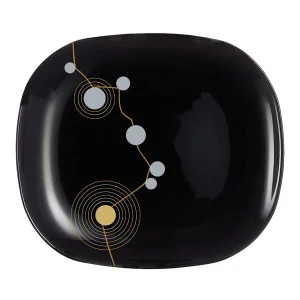 Фото тарелка luminarc sequins black десертная 195х210 мм