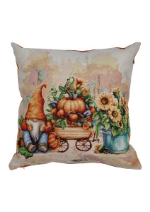 Наволочка гобеленова Прованс Гарбузові гноми з возиком 45х45см (036216)