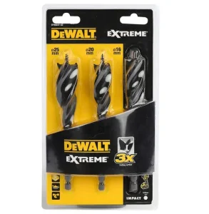 Набір свердел по дереву DeWALT EXTREME IMPACT спіральні 3шт (DT90237)