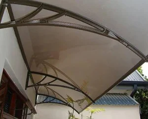 Козырек TanDem 3000х930х280мм монолитный поликарбонат 3мм бронза