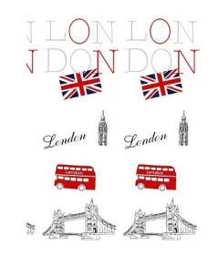 Фото шторка для ванной bisk txt london multi 180х200см (06870)