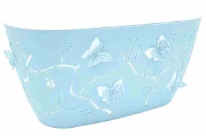 Горщик для квітів Alyaplastik Butterfly Balcony 3D світло-блакитний 4,1л (103615)