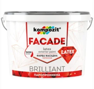 Краска фасадная силиконовая Kompozit FACADE LATEX 14кг
