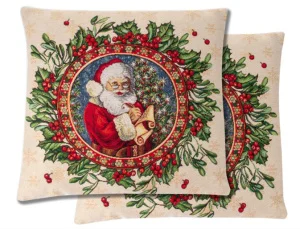 Наволочка новорічна Lefard Home Textile Claus з люрексом 45x45см (732-239)