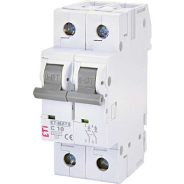 Автоматический выключатель ETI 2p C 10А 6kA (2143514)