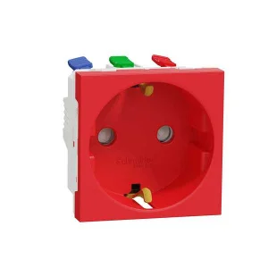 Розетка Schneider Unica New NU305703 червона