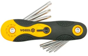 Ключ TORX VOREL розкладний, Т9-Т40, 8шт. (56507)
