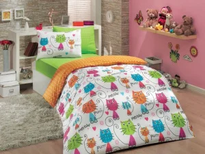 Комплект постільної білизни HOBBY Poplin Meow помаранчевий 160x220см півтораспальний (29601_1,5_p)