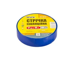 Стрічка ізоляційна MasterTool 17ммx15м, 10 шт, синя (44-9015)