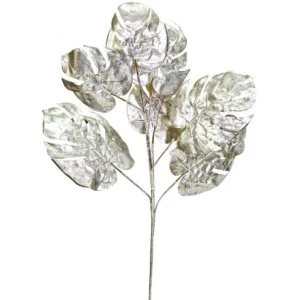 Фото искусственная ветвь engard monstera платиновая 76cм (tw-23)