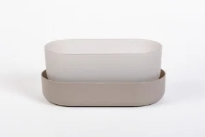 Вазон з піддоном Plastia Tolita коричневий 29,5см (1909783007)
