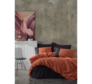 Комплект постільної білизни Cotton Box Plain Kiremit Siyah 200x220см (CB_010077717)