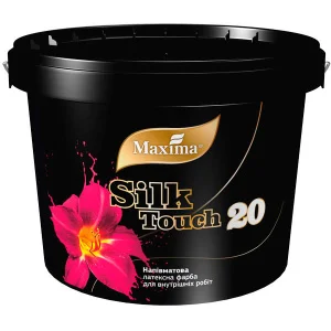 Фарба латексна Maxima Silk Touch 20 для внутрішніх робіт біла напівматова 12кг