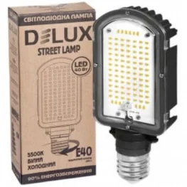 Фото светодиодная лампа delux streetlamp 40w e40 5500k (90012691)