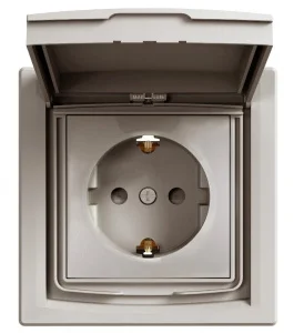 Розетка Schneider Asfora EPH3100369 ІР44 бронза