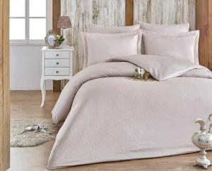 Комплект постільної білизни Hobby Exclusive Sateen Diamond Damask бежевий 200х220см євро (138117)