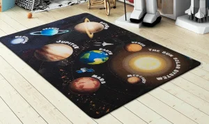 Килимок у дитячу кімнату Confetti Planets Siyah 100x150см (CF_110083661)