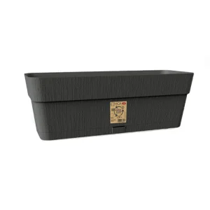 Фото горшок с автополивом stefanplast ethica графит 50x18x17см 9,5л (68251)