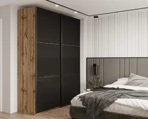 Шафа купе Doros G-Caiser Дуб Евок2 Скло/3 частини 180х60х240 (80737751)