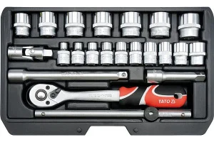 Набір головок торцевих YATO 3/8" М6-22 22шт (YT-38561)