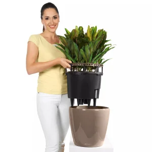 Вазон Lechuza Classico Premium LS 21 антрацит 22x20см 3л (16023)