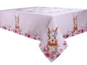 Скатертина гобеленова Lefard рожева 140x260см (711-088)