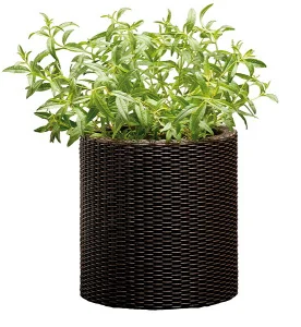 Плетений квітник Small Cylinder Planter коричневий