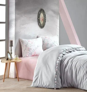Комплект постільної білизни Cotton box Candy Linda Gri 200x220см (CB_010077623)
