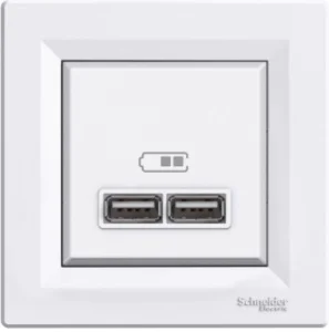Розетка USB Schneider Asfora EPH2700221 2,1A біла