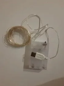 Фото светодиодная гирлянда slipo роса на батарейках 100led, 10м, белый (1978-03 usb)