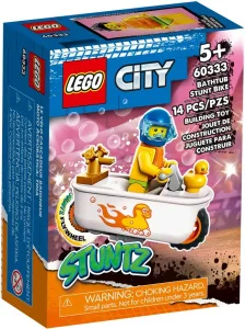 Фото конструктор lego city stuntz каскадерский мотоцикл для игры в ванной 14 деталей (60333)
