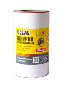 Шкурка шліфувальна на тканинній основі MasterTool Р180 200 ммx10 м (08-2818)