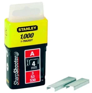 Скоби STANLEY тип А, 4мм, до степлера Light Duty, 1000шт (1-TRA202T)