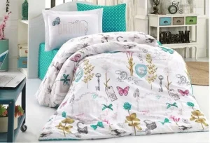 Комплект постільної білизни HOBBY Poplin Rossela бірюзовий 160x220см півтораспальний (32498_1,5)