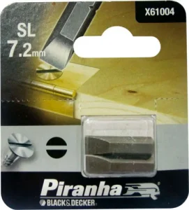 Набір біт Piranha Slotted SL7,2 25мм 2шт (X61004)