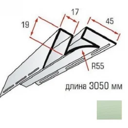 Угол внутренний Альта-Профиль BlockHouse SLIM оливковый 3,05м