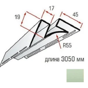 Угол внутренний Альта-Профиль BlockHouse SLIM оливковый 3,05м