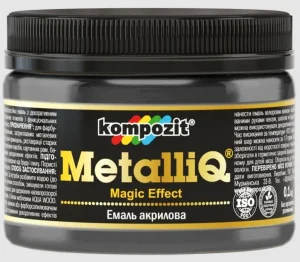 Эмаль акриловая Kompozit MetalliQ черная жемчужина 0,1кг