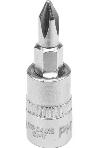 Головка торцева з бітою YATO Philips 1/4" PH1 37мм (YT-04411)