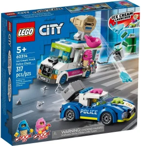Фото конструктор lego city полицейское преследование фургона с мороженым 317 деталей (60314)